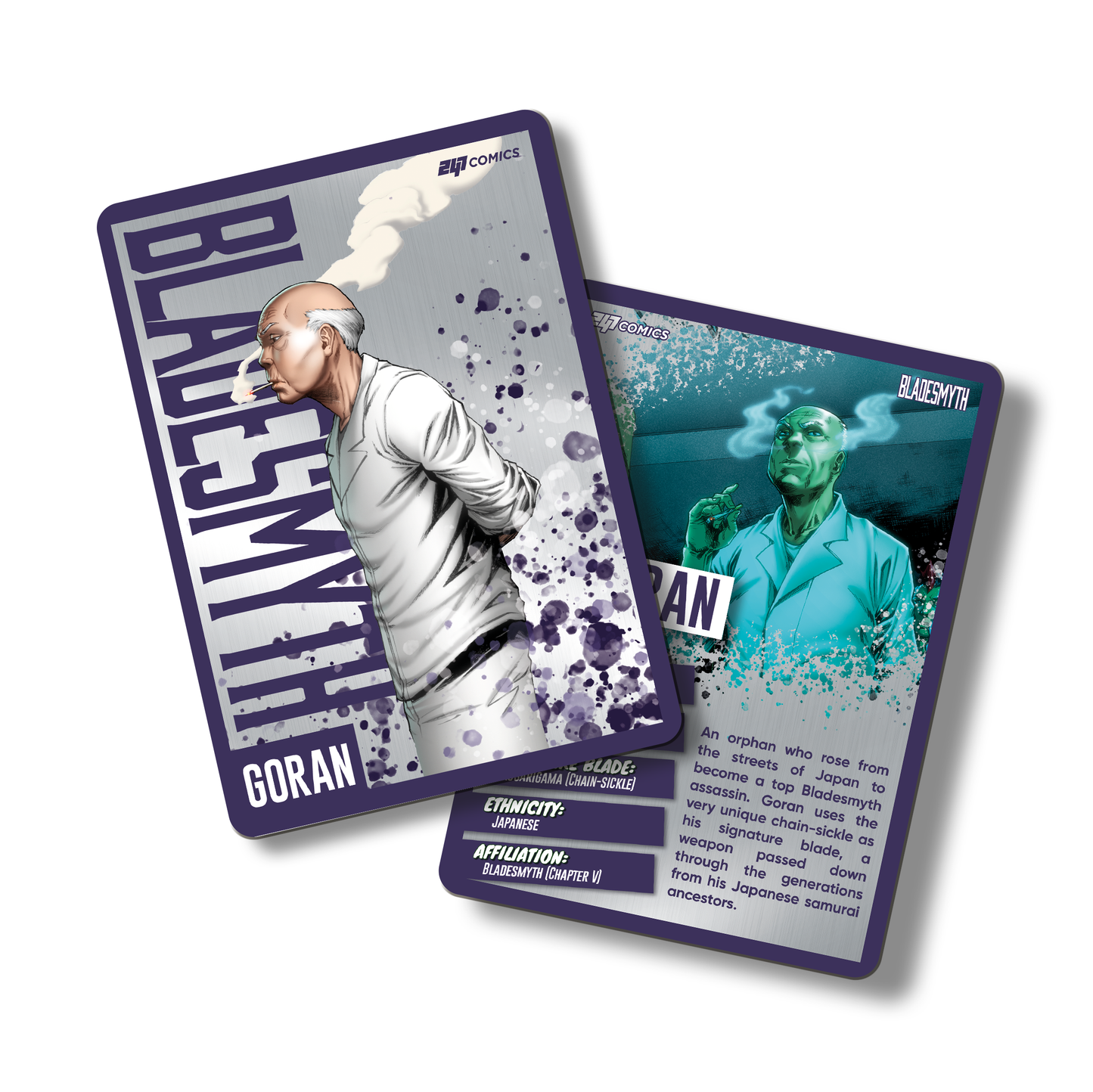 Bladesmyth Metal Character Traiding Card featuring Goran