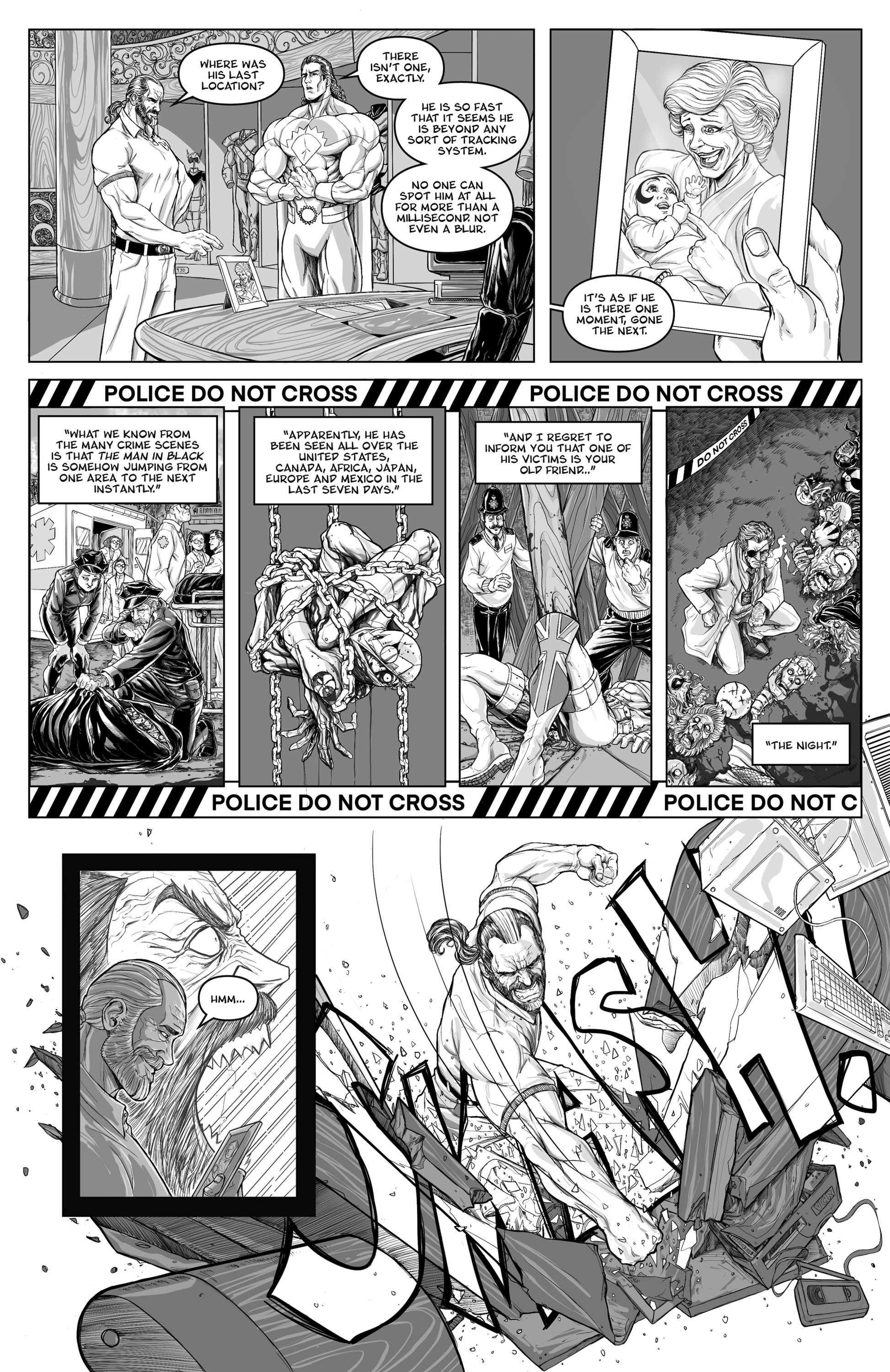 Heroes Be Damned Issue #2 standard edition comic book preview page by 247 Comics.
Created by Vince Sunico, Nicholas Lukic and Terry Kavanagh 